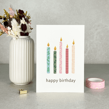 Birthday card with candles